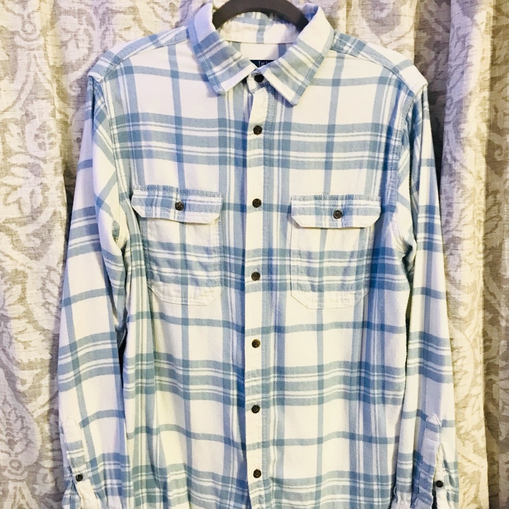 GEORGE Mens Wool Plaid Button Down